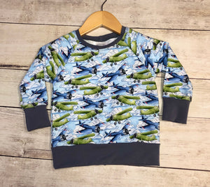 2T Airplanes Raglan Pull Over