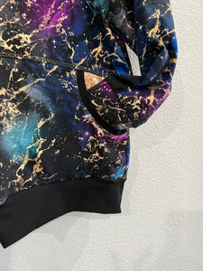 9-12 year Gold Galaxy Grow with me Hoodie