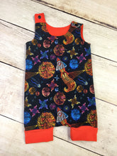 Load image into Gallery viewer, 3 Months Sketchy Rockets Romper