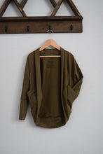 Load image into Gallery viewer, 6-9 Year Army Green Cocoon Cardigan