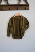 Load image into Gallery viewer, 1-3 Year Army Green Cocoon Cardigan